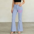 thumbnail image 3 of CONZONE Mens Casual Flared Pants Wide Leg Pants for Men Trendy High Waist Butterfly Graphic Bell Bottom With Pockets, 3 of 6