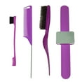 thumbnail image 1 of 4Pcs Hair Combs Set Fine Tail Tooth Comb Rat Tail Comb Cutting Comb Double Sided Edge Control Brush Combs Static for Men Women Hair Salon, 1 of 7