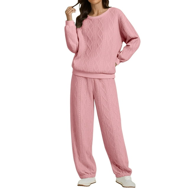 Oversized Sweaters for Women, Vintage cable knit sweater and pants set