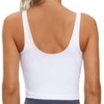 thumbnail image 2 of SMZ Womens' Sports Bra Longline Wirefree Padded with Medium Support Workout Tank Top, 2 of 7