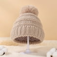 thumbnail image 2 of 6M-4T Kids Baby Winter Knitted Beanie Hat, Esho Toddler Girls Boys Warm Knit Thick Ski Cap with Pom Pom, 2 of 5