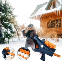 Shark Snowball Clip Launcher - Winter Outdoor Snowball Toy, Durable Plastic Snowball Maker, Easy-to-Use Snow Clip for Snowball Fights & Winter Fun, Perfect for Cold Weather Activities, 12*4*3in, Navy