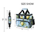 thumbnail image 3 of FORMRS Insulated Cooler Bag 24 Cans Capacity Soft Leakproof Lunch Box with Side Pockets, Cartoon Plaid Lemon, 3 of 7