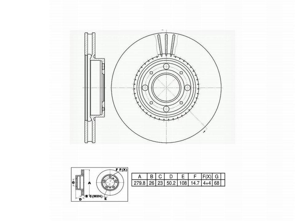 Winstop Brake Rotor, Front WS233633, Volvo 850 1993