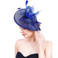 thumbnail image 3 of Guardurnaity Elegante tocado de malla para mujer para el día de la boda. Tocado elegante de sinamay. Accesorio para el cabello, 3 of 6