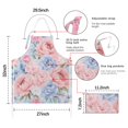 thumbnail image 7 of Pioneer Flower Floral Print Pattern Apron-Garden Aprons for Women with Pockets-Cotton Linen Waterproof Kitchen Cooking Gardening Aprons Adjustable for Kitchen,Cooking,BBQ and Salon 33x27 Inch, 7 of 7