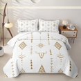 thumbnail image 2 of Erosebridal Gold Bull Skulls Quilt King,Western Tribal Geometric King Coverlet Set For Boys,3-Piece, 2 of 7