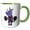 Green/White, variant on 3drose, Funny Cute Strong Rhino Bodybuilder Lifting Weights Cartoon, 11oz Mug