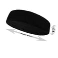 thumbnail image 3 of Couver Baby Infant Terry Solid Color Headband/Terry Cloth Head Band - 4pieces, Black, 3 of 8