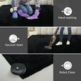 thumbnail image 5 of Shag Runner Rug for Bedroom Living Room 3x7 Upgrade Non-Slip Fluffy Soft Bedside Rugs,Black Shaggy Carpet for Kids Girls Boys Dorm Nursery Home Decor Aesthetic, 5 of 16