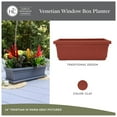 thumbnail image 4 of The HC Companies 18-Inch Venetian Window Planter Box with Drain Plug, Clay, 4 of 5