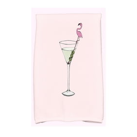 Simply Daisy 16 X 25 Inch Martini Glass Happy Hour Geometric Print Kitchen Towel Pink Walmart Com Walmart Com