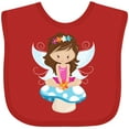 thumbnail image 3 of Inktastic Cute Fairy, Magic Fairy, Brown Hair, Mushroom Girls Baby Bib, 3 of 4