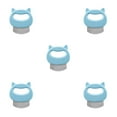 thumbnail image 1 of Methold Peine para gatos de mano para mascotas, cepillo para quitar el pelo en forma de concha, mango Adorable, mango bonito, cara de gato azul azul Katzengesicht 5piezas, 1 of 6