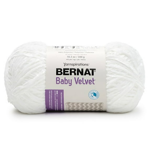 Bernat Baby Velvet Big Ball Yarn-Snowy White