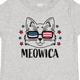 thumbnail image 4 of Inktastic 4th of July Meowica Cat in Flag Sunglasses Boys or Girls Baby T-Shirt, 4 of 5