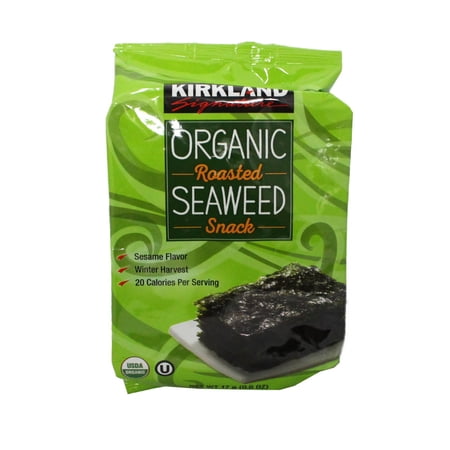 Kirkland Signature Organic Roasted Seaweed Snack 0.6 Ounce