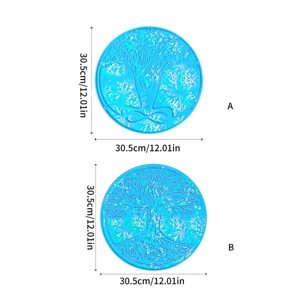 WINDLAND Tree Life Wall Decoration Mold Holographic Crystal Epoxy Resin Molds Wall Hanging Silicone Mould DIY Craft Casting Tool