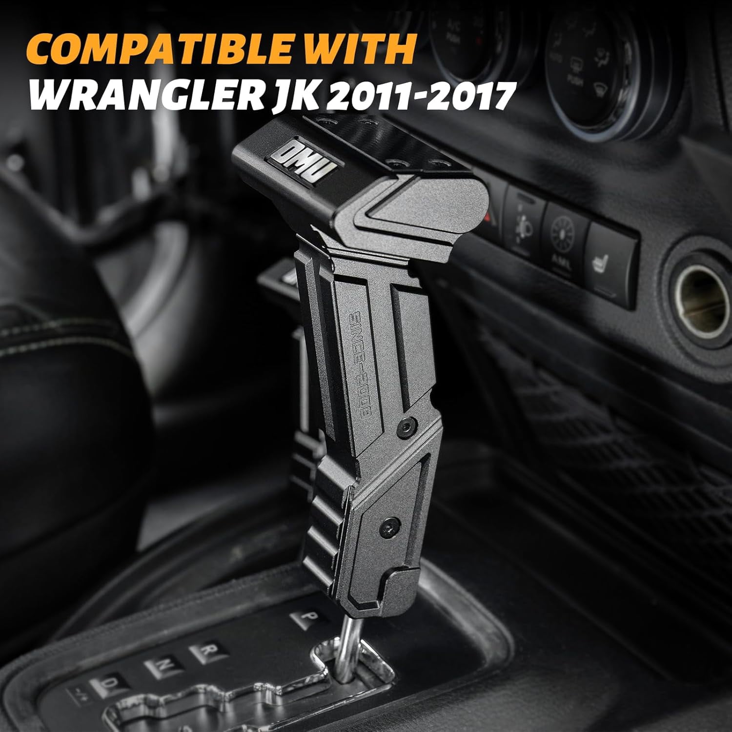 OMU 4X4 Gear Shift Lever Knob Cover Kit for Jeep Wrangler JK JKU 2011-2017