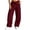 Wine, variant on hlysgo Baggy Sweatpants for Women Wide Leg Lounge Pants Drawstring Waist Jogging Pants with Pockets Gray,M