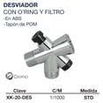 thumbnail image 2 of Desviador De Flujo Agua Para Regadera De Mano Oring Y Filtro, 2 of 3