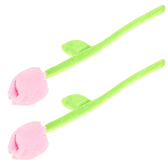 unbranded 2 Pcs Electric Bike Decor Motorcycle Flexible Flower Decorator Pink