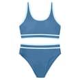 thumbnail image 3 of REDARER Color Block Two Piece Bikini Swimwear with Adjustable Straps For Girls,9-10 Years, 3 of 6