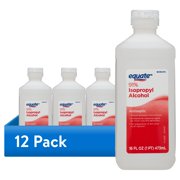 (12 pack) Equate 91% Isopropyl Alcohol Liquid Antiseptic, 16 fl oz
