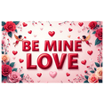 thumbnail image 2 of LUUFILx Be Mine Love Banner Valentines Day Decorations Romantic Backdrop Party Supplies Heart Design Photography Props Background, 2 of 8