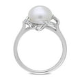 thumbnail image 4 of Everly Women's Cultured Pearl and Diamond Sterling Silver Ring, 4 of 7