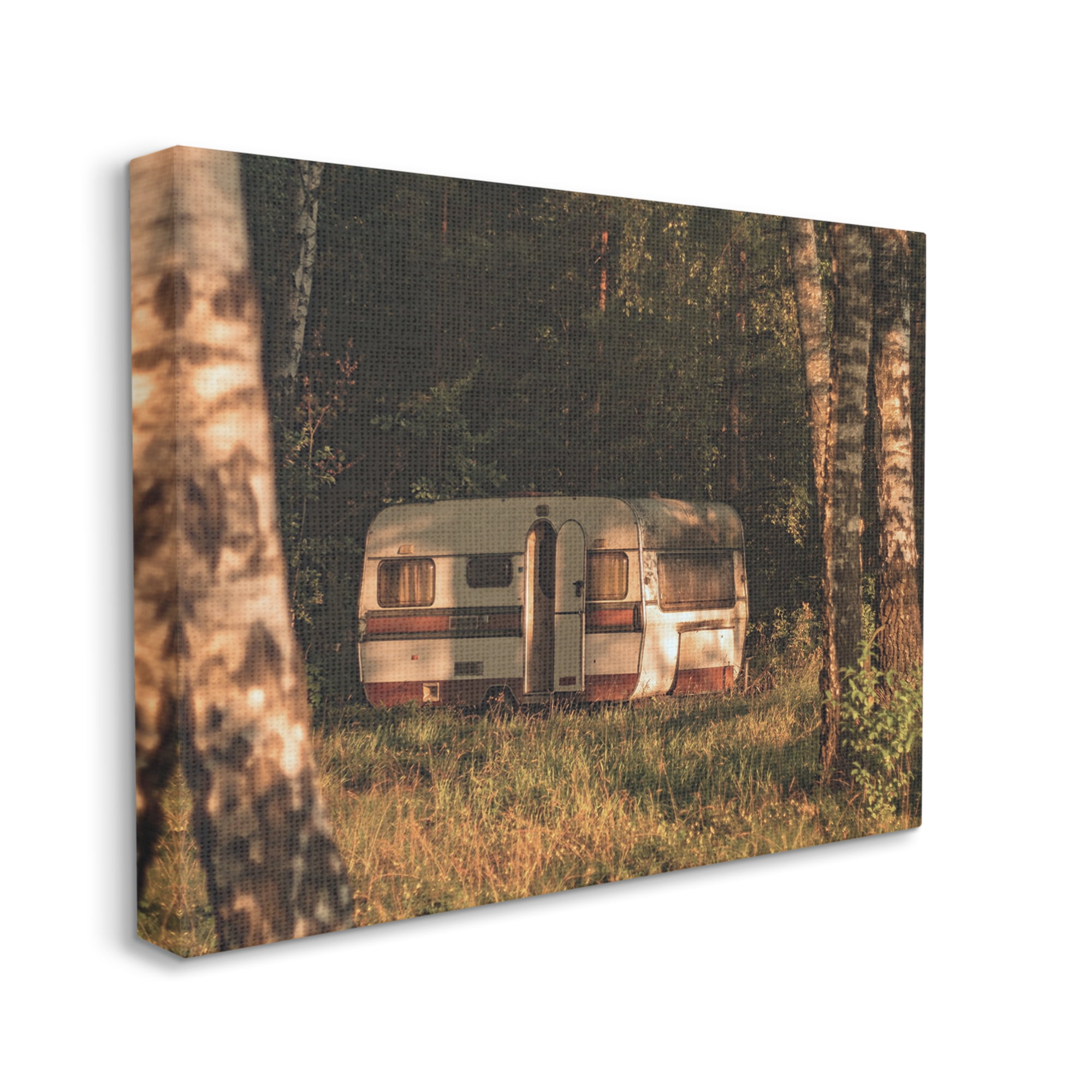 Stupell Industries Quiet Camper Van Deep Woodland Forest Clearing Photograph Gallery Wrapped Canvas Print Wall Art, Design by Daphne Polselli