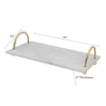 thumbnail image 2 of IH Casa Decor White Marble Rect. Plateau De Service Avec Des Poignées D'Or, 2 of 4