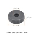 thumbnail image 2 of Uxcell 100Pack 3mm Hinged Screw Cover Caps Plastic Fold Screw Snap Covers, Dark Gray, 2 of 5