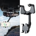 thumbnail image 2 of Rearview Mirror Phone Holder for Car Multifunctional Retractable Car Phone Holder 360° Rotatable One-handed Operation Firm Fixation, 2 of 7