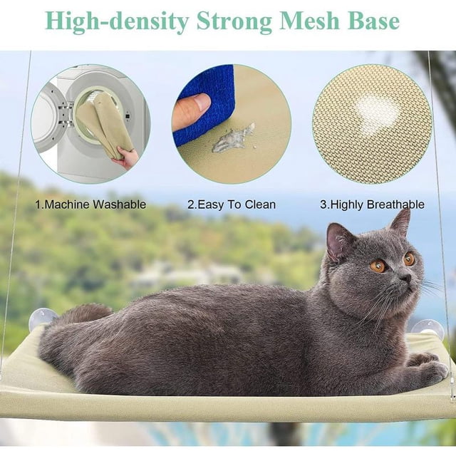 Cat Bed Window, Cat Window Seat Bed Hammock Space Saving Design