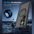 thumbnail image 6 of Dteck for Samsung Galaxy S25 Plus Case with 360° Rotatable Magnetic Stand, Compatible with Mag-Safe Military-Grade Protection Shockproof TPU+PC Matte Back Cover ,Black, 6 of 6