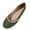 Green, variant on Ladies Comfortable Everyday Shoes Pearl Rhinestone Shallow-Toe Flock Us 6 Foot Length 9.25 Inch Red