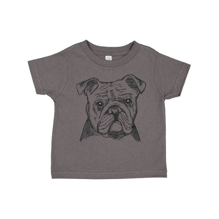

Inktastic English Bulldog Sketch Portrait Gift Toddler Boy or Toddler Girl T-Shirt