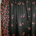 thumbnail image 2 of Cotton Curtain Fruits Print 58 Inch Wide Cherry Border Black, 2 of 3