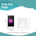 thumbnail image 4 of Clear Low Density Flat Poly Bags, Ultra Thin 0.90 Mil, 5000 Count, 4 x 4 in, 4 of 8