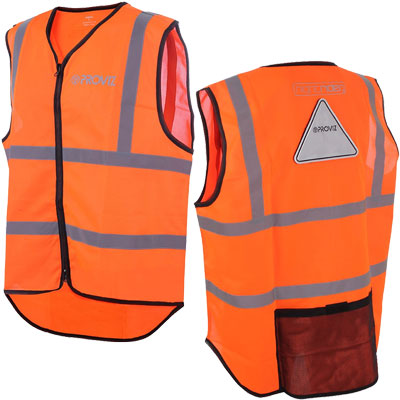 orange cycling vest