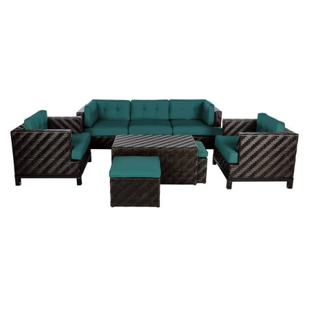 Ae Outdoor Rachel 8 Piece Deep Seating Conversation Set With Ae Outdoor Rachel 8 Piece Deep Seating Conversation Set With Sunbrella Cushions