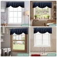 thumbnail image 6 of Tie Up Valances for Windows, Blue Gray Adjustable Valance Curtains Window Treatment for Living Room/Bedroom, Farmhouse Vintage Gradient Abstract Art Rod Pocket Kitchen Curtains & Drapes 54x18 Inch, 6 of 9