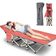 thumbnail image 6 of MOPHOTO Adults & Kids Folding Cot Camping Cot, Red Portable Military Bed for Camp Home Office 75"* 28", 6 of 7
