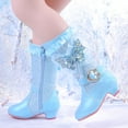 thumbnail image 2 of Ccpelsie Girl's Lined Knee High Winter Riding Boots(Toddler/Little Kid/Big Kid)(Blue,12), 2 of 9