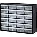 thumbnail image 3 of Akro-Mils 10124 Plastic Storage Cabines 24-Drawer 6-3/8-Inch x20-Inch x16-Inch BK/CL, 3 of 3