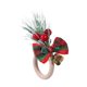 thumbnail image 1 of Servilletas navideñas hechas a mano para decorar la mesa con broche rojo en forma de cono. Campana, 1 of 9