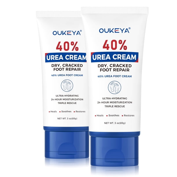 Crema de urea OUKEYA 40% para pies y manos secos y agrietados, tubo de 90 ml