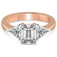 thumbnail image 3 of 2 Carat IGI Certified Emerald Shape Lab Grown Diamond Engagement Ring | 14K Rose Gold |Caroline Three Stone Side Trillion Diamond Ring | FG-VS1-VS2 Quality Friendly Diamonds, 3 of 5