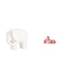 thumbnail image 1 of Estatua De Elefante De Cerámica, Escultura Animal, Figura Coleccionable Con Almohadillas Antideslizantes Para Decoración De Mesa, Artesanía Para El Hogar, Cocina Y Comedor, Fina Elaboración., 1 of 8